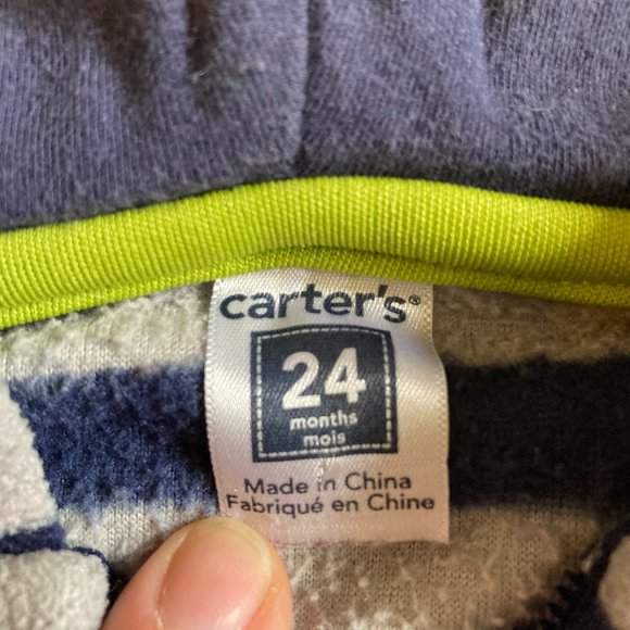 Boy's Fleece Zip Up Hoodie - Picture 3 of 5